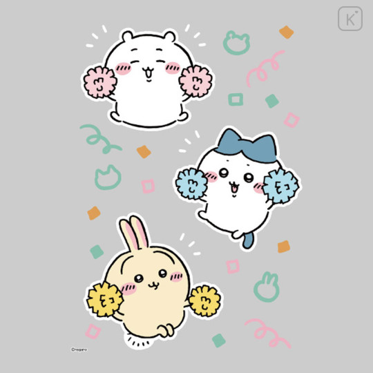 Japan Chiikawa Charapita Iron Print A5 - Chiikawa & Hachiware & Usagi : Cheerleaders - 4