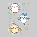 Japan Chiikawa Charapita Iron Print A5 - Chiikawa & Hachiware & Usagi : Cheerleaders - 4