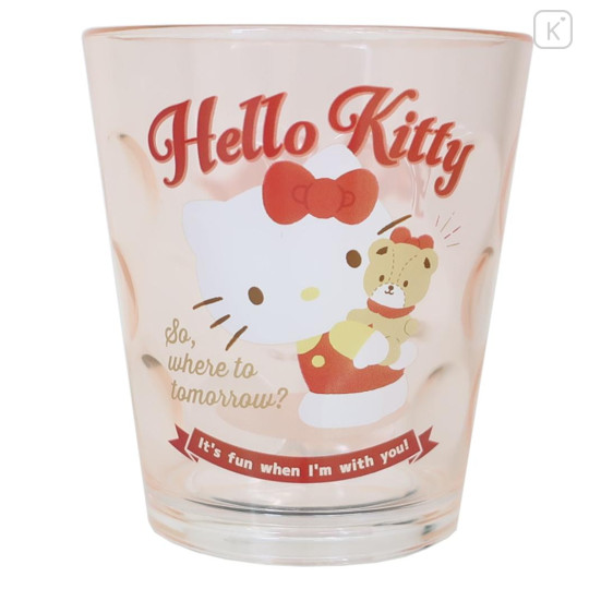Japan Sanrio Clear Acrylic Tumbler - Hello Kitty & Tiny Chum : Fun With You - 1