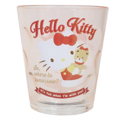 Japan Sanrio Clear Acrylic Tumbler - Hello Kitty & Tiny Chum : Fun With You