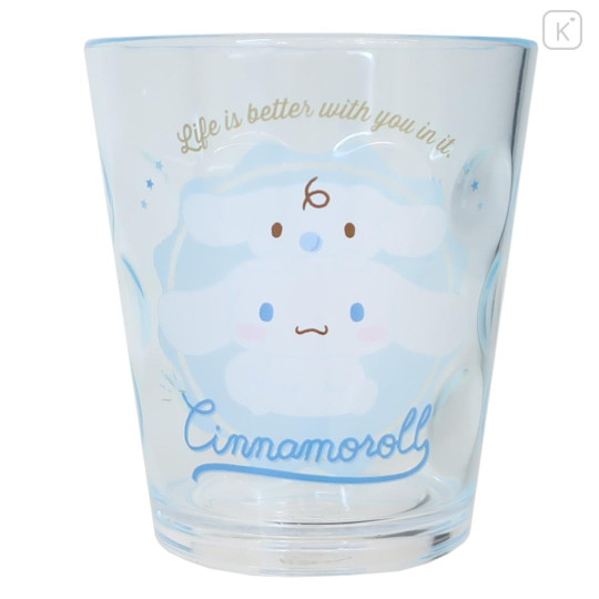 Japan Sanrio Clear Acrylic Tumbler - Cinnamoroll : Fun With You - 1