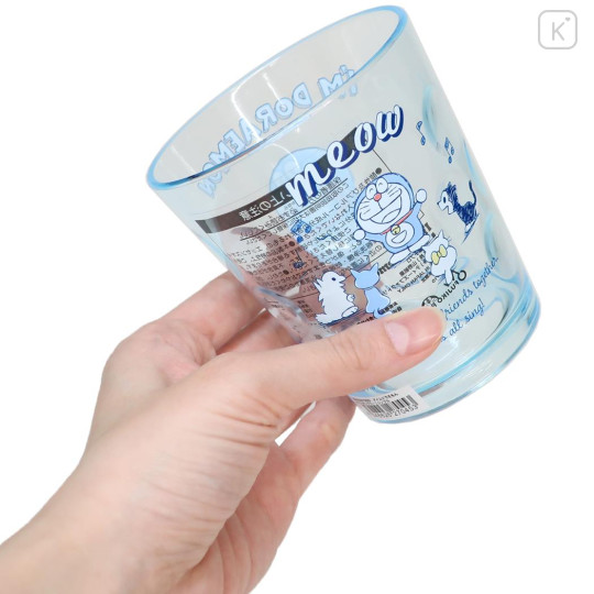 Japan Doraemon Clear Acrylic Tumbler - I Am Happy To Help You - 2