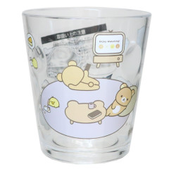 Japan San-X Clear Acrylic Tumbler - Kiiroitori & Rilakkuma : Relax At Home