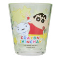 Japan Crayon Shin-chan Clear Acrylic Tumbler - Shinnosuke Nohara & Shiro : Friends Light Yellow - 1