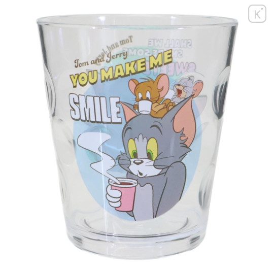 Japan Tom and Jerry Clear Acrylic Tumbler - You Make Me Smile - 1