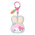 Japan Sanrio Original Secret Mirror Rubber Keychain - Puffy Ear Rabbit Club Blind Box - 2