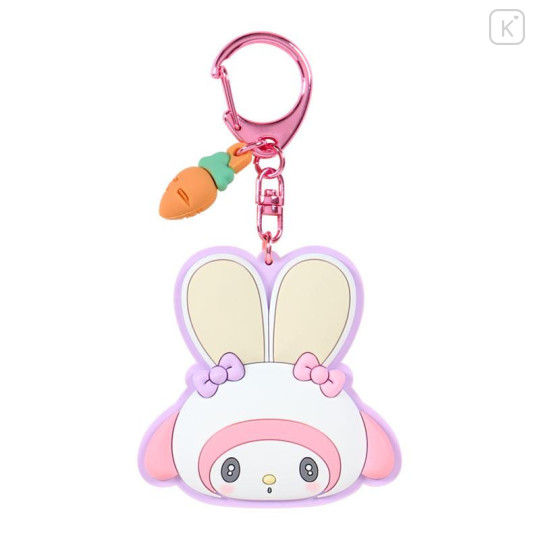Japan Sanrio Original Secret Mirror Rubber Keychain - Puffy Ear Rabbit Club Blind Box - 3