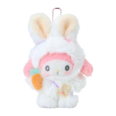 Japan Sanrio Original Mascot Holder - My Melody : Puffy Ear Rabbit Club