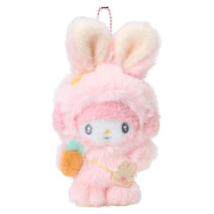 Japan Sanrio Original Mascot Holder - My Sweet Piano : Puffy Ear Rabbit Club