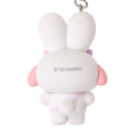 Japan Sanrio Original Bead Keychain Strap with Flocked Mascot - My Melody : Puffy Ear Rabbit Club - 3