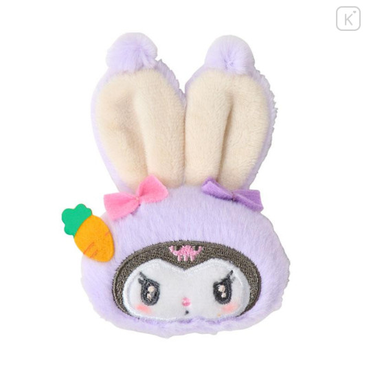 Japan Sanrio Original Big Mascot Hair Clip - Kuromi : Puffy Ear Rabbit Club Puppy Eyes - 1