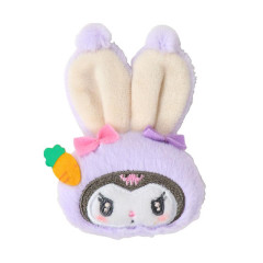 Japan Sanrio Original Big Mascot Hair Clip - Kuromi : Puffy Ear Rabbit Club Puppy Eyes