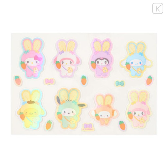 Japan Sanrio Original Sheet Sticker - Puffy Ear Rabbit Club Characters - 2