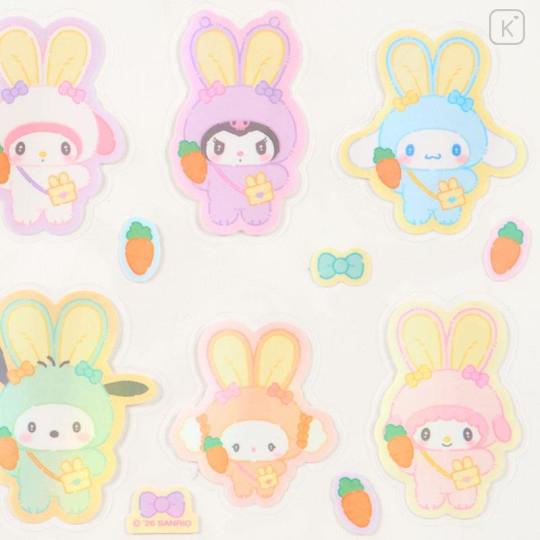 Japan Sanrio Original Sheet Sticker - Puffy Ear Rabbit Club Characters - 4