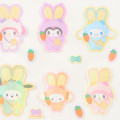 Japan Sanrio Original Sheet Sticker - Puffy Ear Rabbit Club Characters - 4