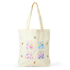 Japan Sanrio Original Tote Bag - Puffy Ear Rabbit Club Characters