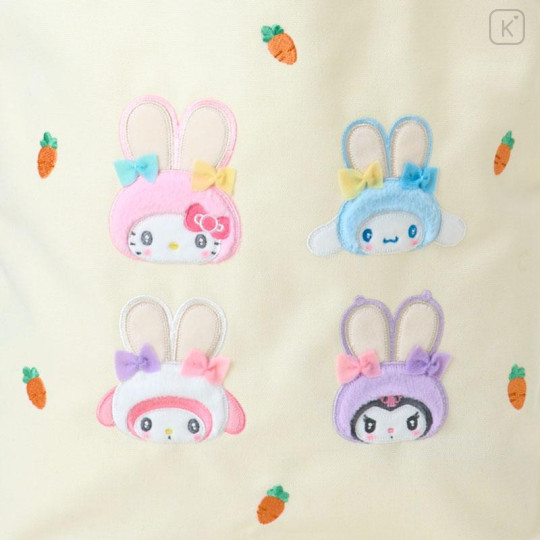 Japan Sanrio Original Tote Bag - Puffy Ear Rabbit Club Characters - 4