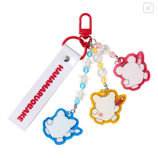 Japan Sanrio Original Bead Keychain Strap with Flocked Mascot - Hanamaruobake : Together with Friends - 3