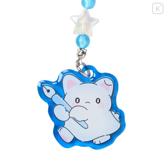 Japan Sanrio Original Bead Keychain Strap with Flocked Mascot - Hanamaruobake : Together with Friends - 6