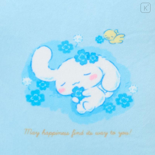 Japan Sanrio Original 2-Way Plush Crossbody Shoulder Pouch Bag - Cinnamoroll : Light Blue Clover - 5