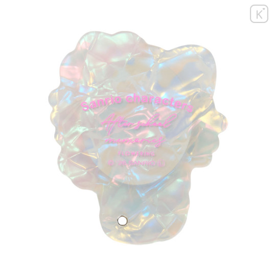 Japan Sanrio Slide Mirror - Hello Kitty : After School Memories Shell Holographic - 2