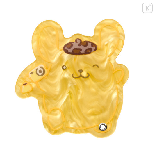 Japan Sanrio Slide Mirror - Pompompurin : After School Memories Shell Holographic - 1