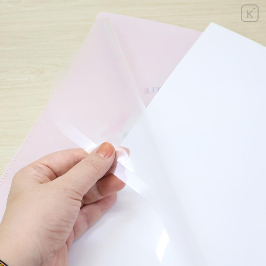 Japan Sanrio 10 Pockets A4 Clear Holder - Sugarbunnies : Ribbon Pink - 3