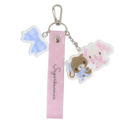 Japan Sanrio Tag Keychain - Sugarbunnies : Ribbon Pink