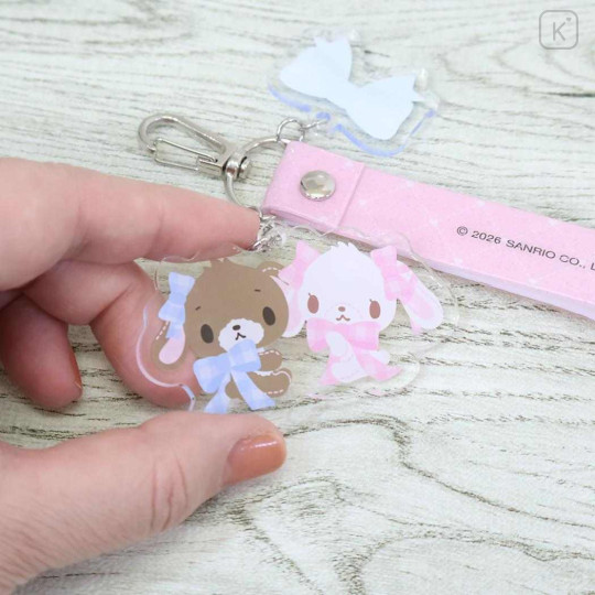 Japan Sanrio Tag Keychain - Sugarbunnies : Ribbon Pink - 2
