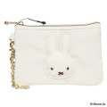 Japan Miffy Pass Case Card Holder & Coin Case - Miffy : Basic Wappen Face Ivory - 1