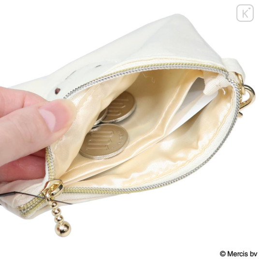 Japan Miffy Pass Case Card Holder & Coin Case - Miffy : Basic Wappen Face Ivory - 3