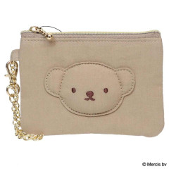 Japan Miffy Pass Case Card Holder & Coin Case - Boris : Basic Wappen Face Cappuccino