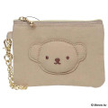 Japan Miffy Pass Case Card Holder & Coin Case - Boris : Basic Wappen Face Cappuccino - 1