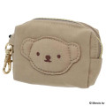 Japan Miffy Mini Accessory Pouch Keychain - Boris : Basic Wappen Face Cappuccino - 1