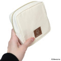 Japan Miffy Square Cosmetic Pouch - Miffy : Basic Wappen Face Ivory - 2
