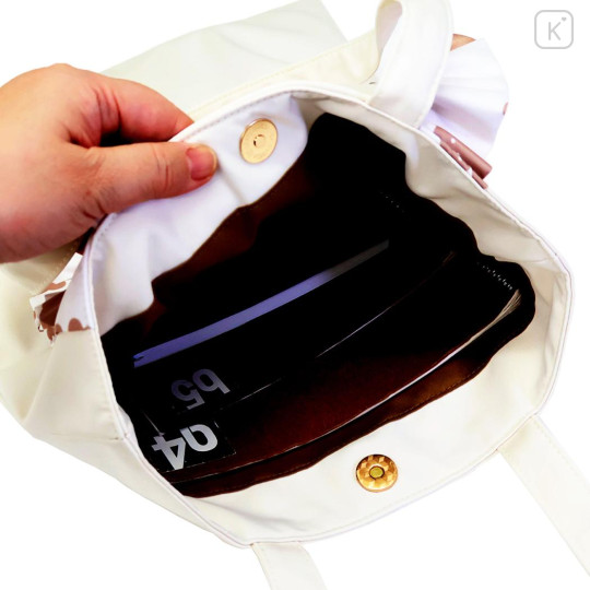 Japan Mofusand Frill Tote Bag - Miffy : Art Weld Ivory - 3