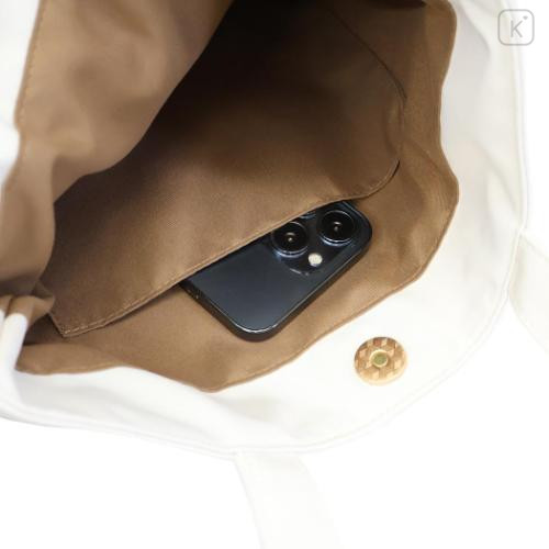 Japan Mofusand Frill Tote Bag - Miffy : Art Weld Ivory - 4