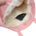 Japan Mofusand Frill Tote Bag - Miffy : Art Weld Strawberry Pink - 4