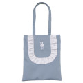 Japan Mofusand Frill Tote Bag - Miffy : Art Weld Blue Flower Dress - 1