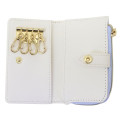 Japan Miffy Key Case Card Holder & Coin Case - Miffy : Blue Flower Dress White - 3