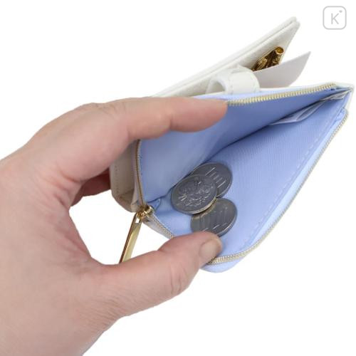 Japan Miffy Key Case Card Holder & Coin Case - Miffy : Blue Flower Dress White - 4