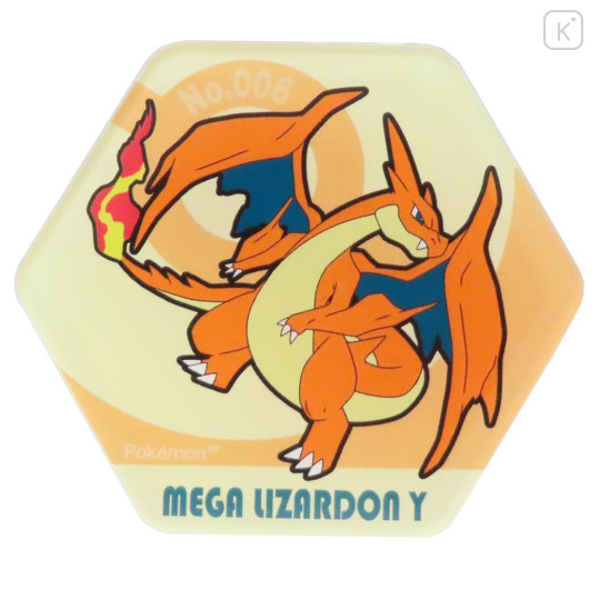 Japan Pokemon Honeycomb Acrylic Magnet - Mega Charizard Y - Eye-Up - 1