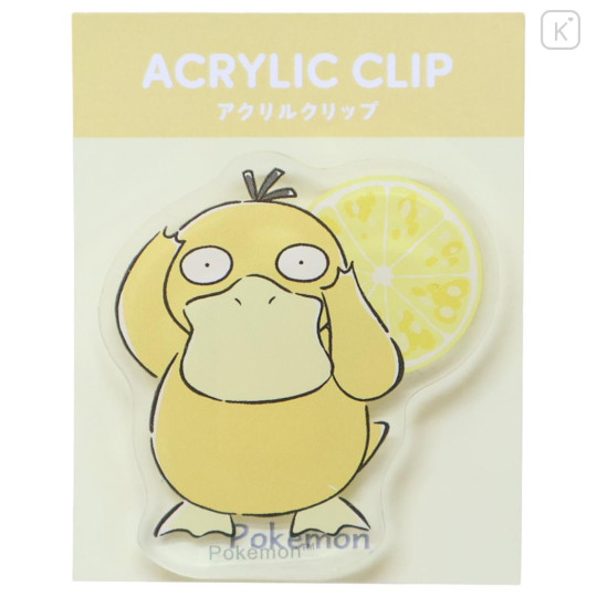 Japan Pokemon Acrylic Clip - Psyduck : Fruit Lemon - 1