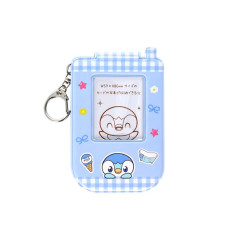 Japan Pokemon Photo Holder Card Case Keychain - Piplup : Pokepeace Gingham Flip Phone Style