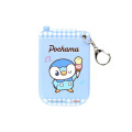 Japan Pokemon Photo Holder Card Case Keychain - Piplup : Pokepeace Gingham Flip Phone Style - 2
