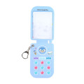 Japan Pokemon Photo Holder Card Case Keychain - Piplup : Pokepeace Gingham Flip Phone Style - 3