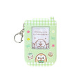Japan Pokemon Photo Holder Card Case Keychain - Rowlet : Pokepeace Gingham Flip Phone Style - 1