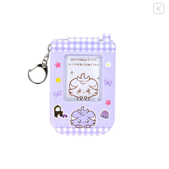 Japan Pokemon Photo Holder Card Case Keychain - Espurr : Pokepeace Gingham Flip Phone Style - 1