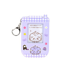 Japan Pokemon Photo Holder Card Case Keychain - Espurr : Pokepeace Gingham Flip Phone Style