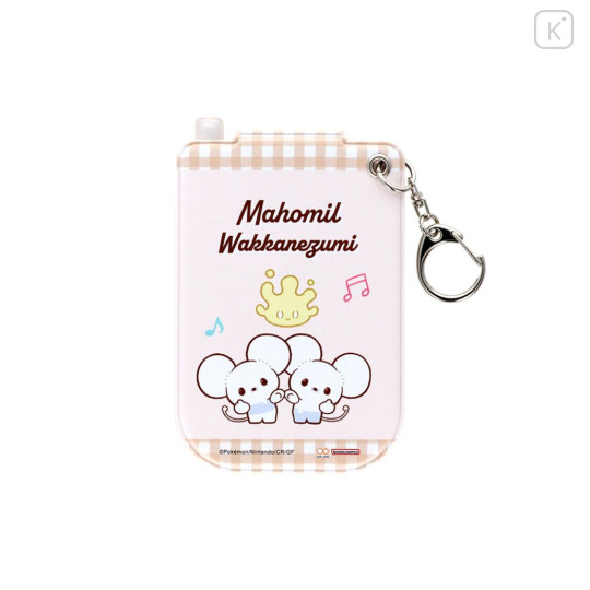 Japan Pokemon Photo Holder Card Case Keychain - Tandemaus : Pokepeace Gingham Flip Phone Style - 2